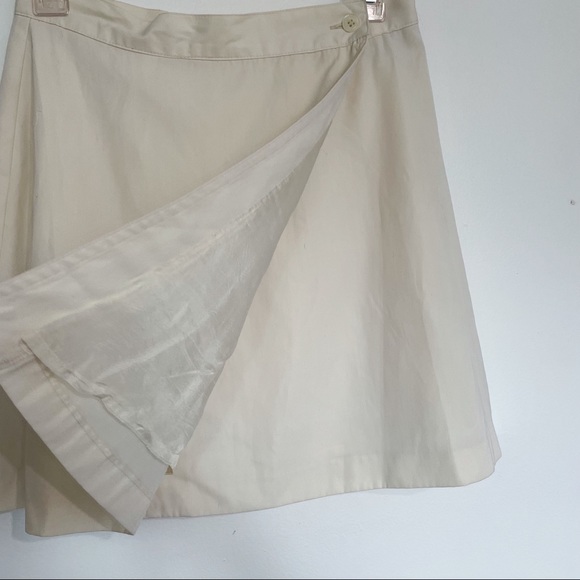 90s White Wrap Mini Skirt - Picture 3 of 6